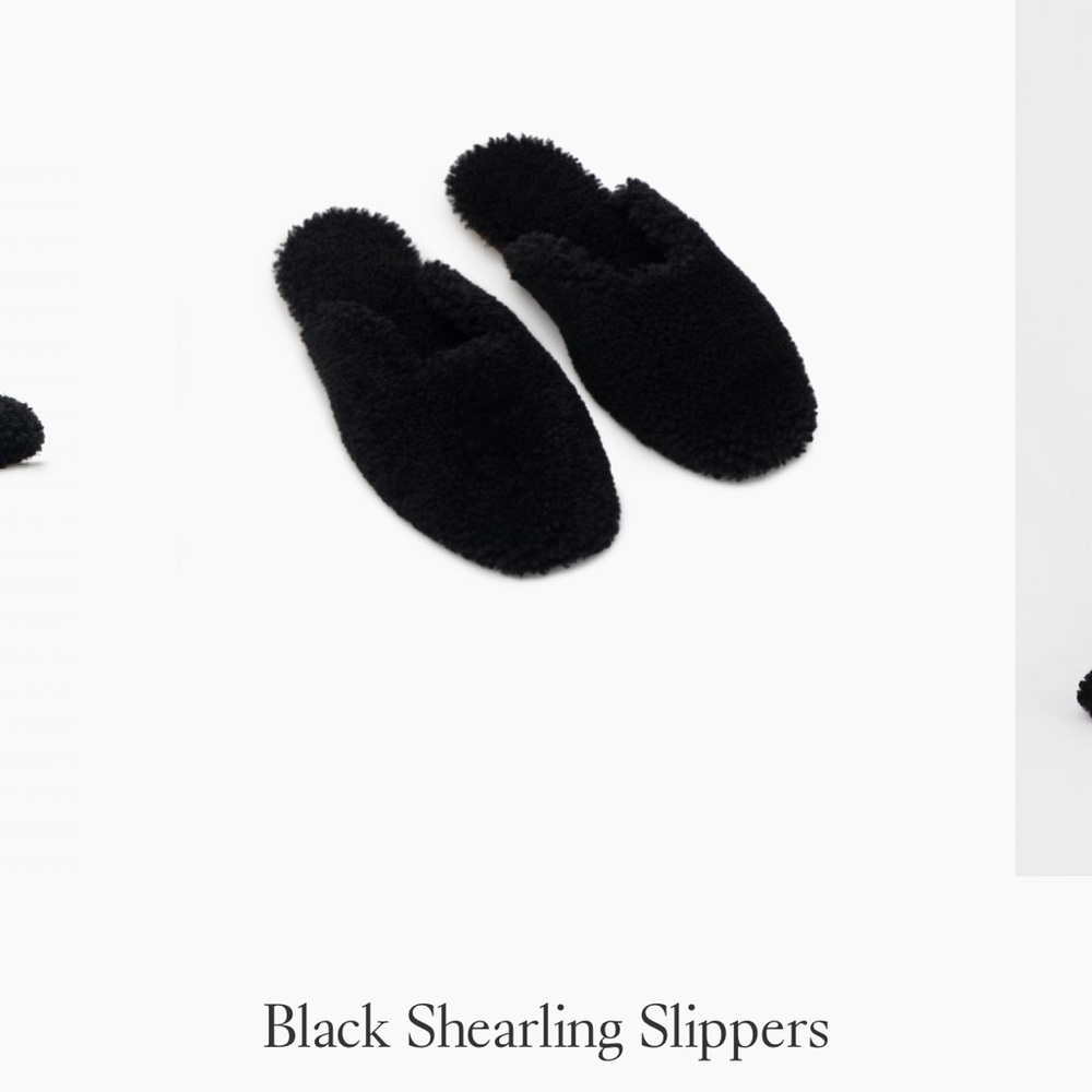 Sleeper Black Shearling Slippers